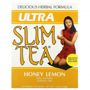 Hobe Labs, Чай для похудения Ultra Slim, мед с лимоном, 24 пакетика травяного чая, 1,69 унции (48 г) в Москве - eco-herb.ru | фото