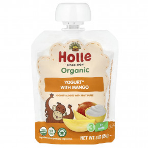 Holle, Органический йогурт с манго, от 8 месяцев, 85 г (3 унции) - описание | фото