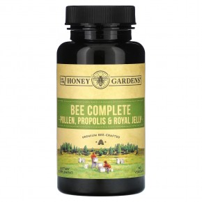 Honey Gardens, Bee Complete, пыльца, прополис и маточное молочко, 90 растительных капсул в Москве - eco-herb.ru | фото