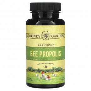 Honey Gardens, Bee Propolis, 2x Potency, 60 Capsules в Москве - eco-herb.ru | фото