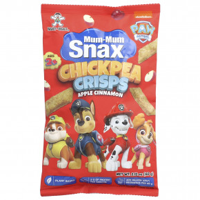 Hot Kid, Mum-Mum Snax ™, чипсы из нута, Paw Patrol ™, для детей от 2 лет, яблоко и корица, 60 г (2,12 унции) - описание | фото