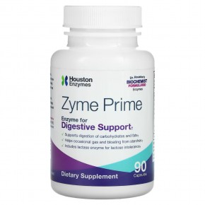 Houston Enzymes, Zyme Prime, добавка с ферментами для поддержки пищеварения, 90 капсул в Москве - eco-herb.ru | фото