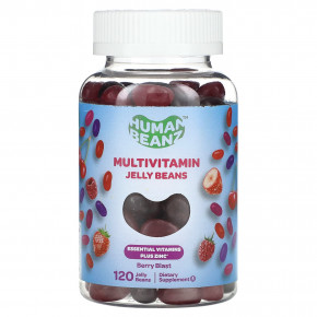 Human Beanz, Multivitamin Jelly Beans, со вкусом ягод, 120 желейных бобов - описание | фото