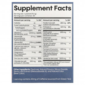 Hydralyte, HydraLyte Plus®, поддержка печени, красный апельсин и имбирь, 20 пакетиков по 9,2 г (0,32 унции) в Москве - eco-herb.ru | фото