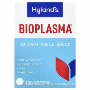 Hyland's Naturals, Bioplasma®, клеточная соль 12-в-1, 100 доз в одной быстрорастворимой таблетке - описание | фото