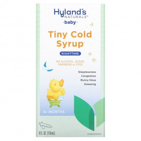 Hyland's, Baby, Tiny Cold Syrup, Nighttime, Ages 6 Months+, 4 fl oz (118 ml) в Москве - eco-herb.ru | фото