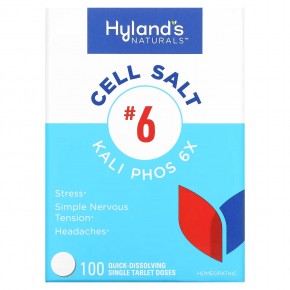 Hyland's Naturals, Cell Salt # 6, Kali Phos 6X, 100 быстрорастворимых таблеток в Москве - eco-herb.ru | фото