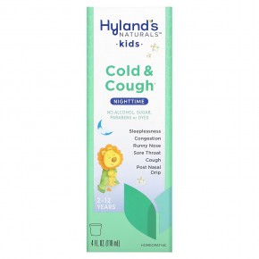 Hyland's, Kids, Cold & Cough, Nighttime, Ages 2-12, Unflavored, 4 fl oz (118 ml) в Москве - eco-herb.ru | фото