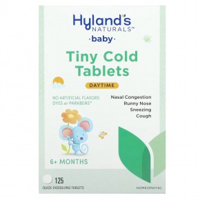 Hylands Naturals, Baby, Tiny Cold Tablets, Daytime, 6+ Months, 125 Quick-Dissolving Tablets в Москве - eco-herb.ru | фото