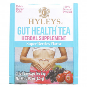 Hyleys Tea, Gut Health Tea, Super Berries, чайные пакетики в фольгированных пакетиках, 37,5 г (1,32 унции) в Москве - eco-herb.ru | фото