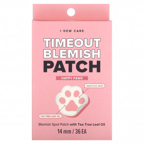 I Dew Care, Timeout Blemish Patch, Happy Paws, 36 патчей - описание | фото