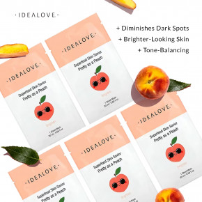 Idealove, Superfood Skin Savior, маска для лица с суперфудами, персик, 5 шт. по 20 мл (0,68 жидк. унции) в Москве - eco-herb.ru | фото