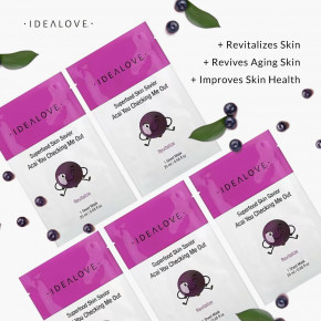 Idealove, Superfood Skin Savior, маска с суперфудами, асаи, 5 шт. по 20 мл (0,68 жидк. унции) в Москве - eco-herb.ru | фото