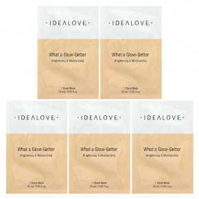 Idealove, What a Glow-Getter, осветляющие и увлажняющие тканевые маски, 5 шт. по 25 мл (0,85 жидк. унции) (Товар снят с продажи) в Москве - eco-herb.ru | фото