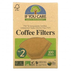 If You Care, фильтры для кофе, № 2, 100 шт. в Москве - eco-herb.ru | фото