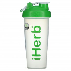 iHerb Goods, бутылка-шейкер с шариком для смешивания, зелёный цвет, 28 унций в Москве - eco-herb.ru | фото