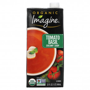 Imagine Soups, крем-суп, томат и базилик, 946 мл (32 жидк. унции) - описание