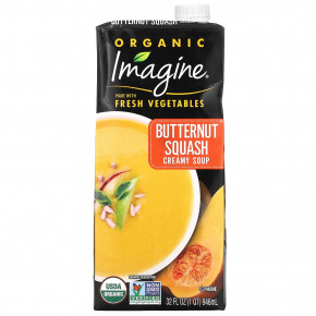 Imagine Soups, органический суп из мускатной тыквы, с кремовым вкусом, 946 мл (32 жидк. унции) - описание | фото