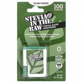 In the Raw, Stevia In The Raw®, подсластитель на основе стевии, 100 таблеток, 6 г (0,21 унции) в Москве - eco-herb.ru | фото