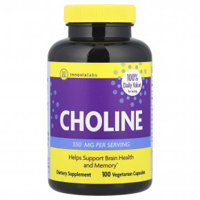 InnovixLabs, Холин, 100 вегетарианских капсул (275 мг на капсулу) в Москве - eco-herb.ru | фото