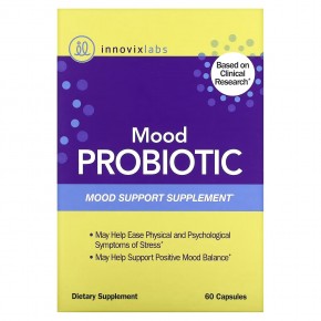 InnovixLabs, Mood Probiotic, добавка с пробиотиками для поддержки настроения, 60 капсул в Москве - eco-herb.ru | фото