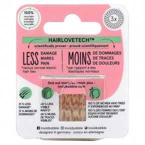 Invisibobble, Original, бесследное кольцо для волос, Bronze Me Pretty, 3 шт. В упаковке в Москве - eco-herb.ru | фото