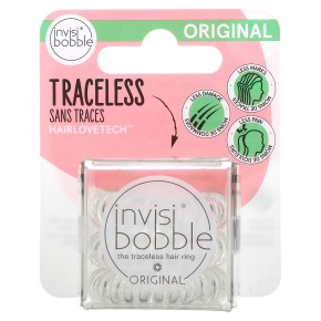 Invisibobble, Original, бесследное кольцо для волос, кристально чистое, 3 шт. В упаковке - описание