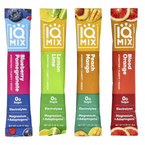 IQBAR, IQMIX®, смесь для увлажнения, чистоты и настроения, набор разных вкусов, 20 стиков по 8 г (0,28 унции) в Москве - eco-herb.ru | фото