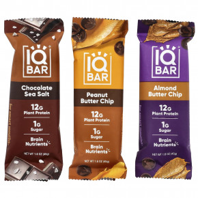 IQBAR, растительные протеиновые батончики, ассорти шоколадных батончиков, 12 батончиков по 45 г (1,6 унции) в Москве - eco-herb.ru | фото