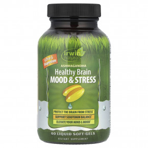 Irwin Naturals, Ashwagandha Healthy Brain Mood & Stress, 60 мягких таблеток в Москве - eco-herb.ru | изображение Irwin Naturals, Ashwagandha Healthy Brain Mood & Stress, 60 мягких таблеток в Москве - eco-herb.ru | фото