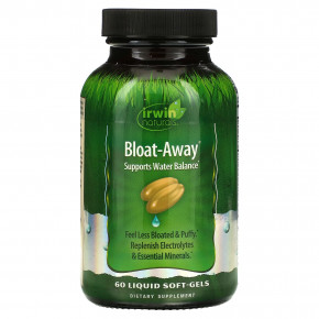 Irwin Naturals, Bloat-Away, диуретик 60 жидких гелевых капсул - описание | фото