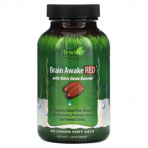 Irwin Naturals, Brain Awake Red, добавка для улучшения работы мозга, 60 желатиновых капсул в Москве - eco-herb.ru | фото