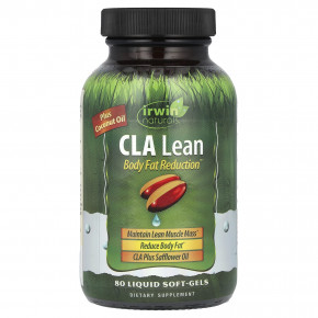 Irwin Naturals, C.L.A. Lean, Body Fat Reduction, 80 мягких желатиновых капсул с жидкостью - описание | фото