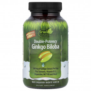 Irwin Naturals, гинкго билоба, 60 желатиновых капсул - описание | фото