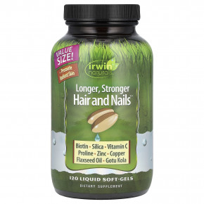 Irwin Naturals, Healthy Skin & Hair Plus Nails, 120 мягких желатиновых капсул с жидкостью в Москве - eco-herb.ru | фото