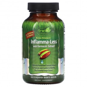 Irwin Naturals, Inflamma-Less с экстрактом турмацина, повышенная сила действия, 60 мягких таблеток в Москве - eco-herb.ru | фото