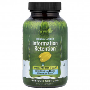 Irwin Naturals, Mental Clarity Information Retention™, 60 желатиновых капсул - описание | фото