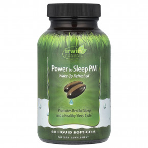 Irwin Naturals, Power to Sleep PM, 60 мягких желатиновых капсул с жидкостью в Москве - eco-herb.ru | фото