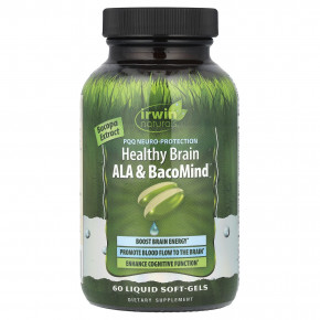 Irwin Naturals, PQQ Healthy Brain ALA & BacoMind®, 60 мягких таблеток в Москве - eco-herb.ru | фото