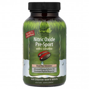 Irwin Naturals, Pre-Sport® с оксидом азота и L-цитруллином, 60 желатиновых капсул - описание | фото