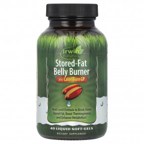 Irwin Naturals, Stored-Fat Belly Burner, Plus CaloriBurn GP®, 40 Liquid Soft-Gels в Москве - eco-herb.ru | фото