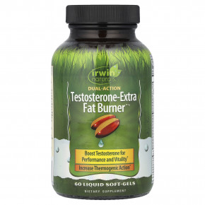 Irwin Naturals, Testosterone-Extra Fat Burner, 60 мягких таблеток - описание | фото