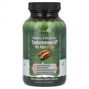 Irwin Naturals, Testosterone UP for Men 60+, 60 Liquid Softgels в Москве - eco-herb.ru | фото