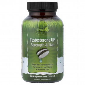 Irwin Naturals, Testosterone UP Strength & Size™, 60 капсул с жидкостью - описание | фото