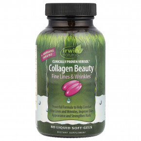 Irwin Naturals, Verisol® Collagen Beauty, клинически подтвержденный коллаген, 80 капсул с жидкостью - описание | фото
