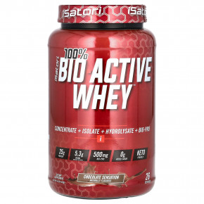 Isatori, 100% Bio Active Whey, сыворотка Bio Active, со вкусом шоколада, 928 г (2 фунта) - описание