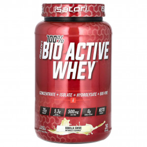 Isatori, 100% Bio Active Whey, сывороточный протеин, со вкусом ванили, 864 г (1,9 фунта) - описание