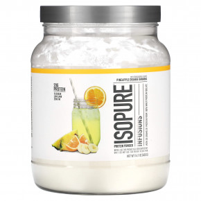 Isopure, Infusions, протеиновый порошок, ананас, апельсин и банан, 400 г (14,1 унции) - описание