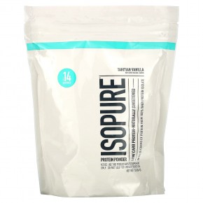Isopure, Протеиновый порошок с низким содержанием углеводов, таитянская ваниль, 454 г (1 фунт) - описание