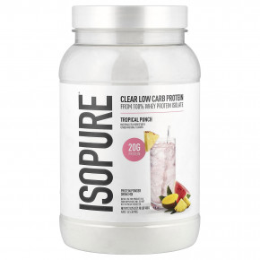 Isopure, протеиновый порошок, со вкусом тропического пунша, 900 г (1,98 фунта) - описание | фото